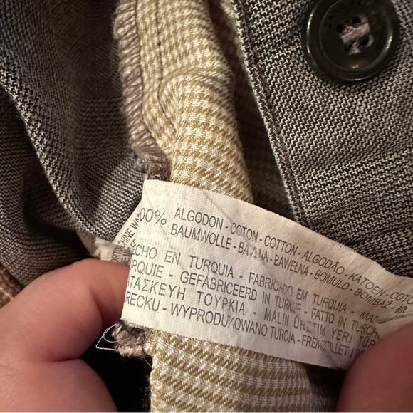 Zara Man Black & White "Gray" Houndstooth Mid Rise Straight Leg Dress Pants 32 - Picture 7 of 10